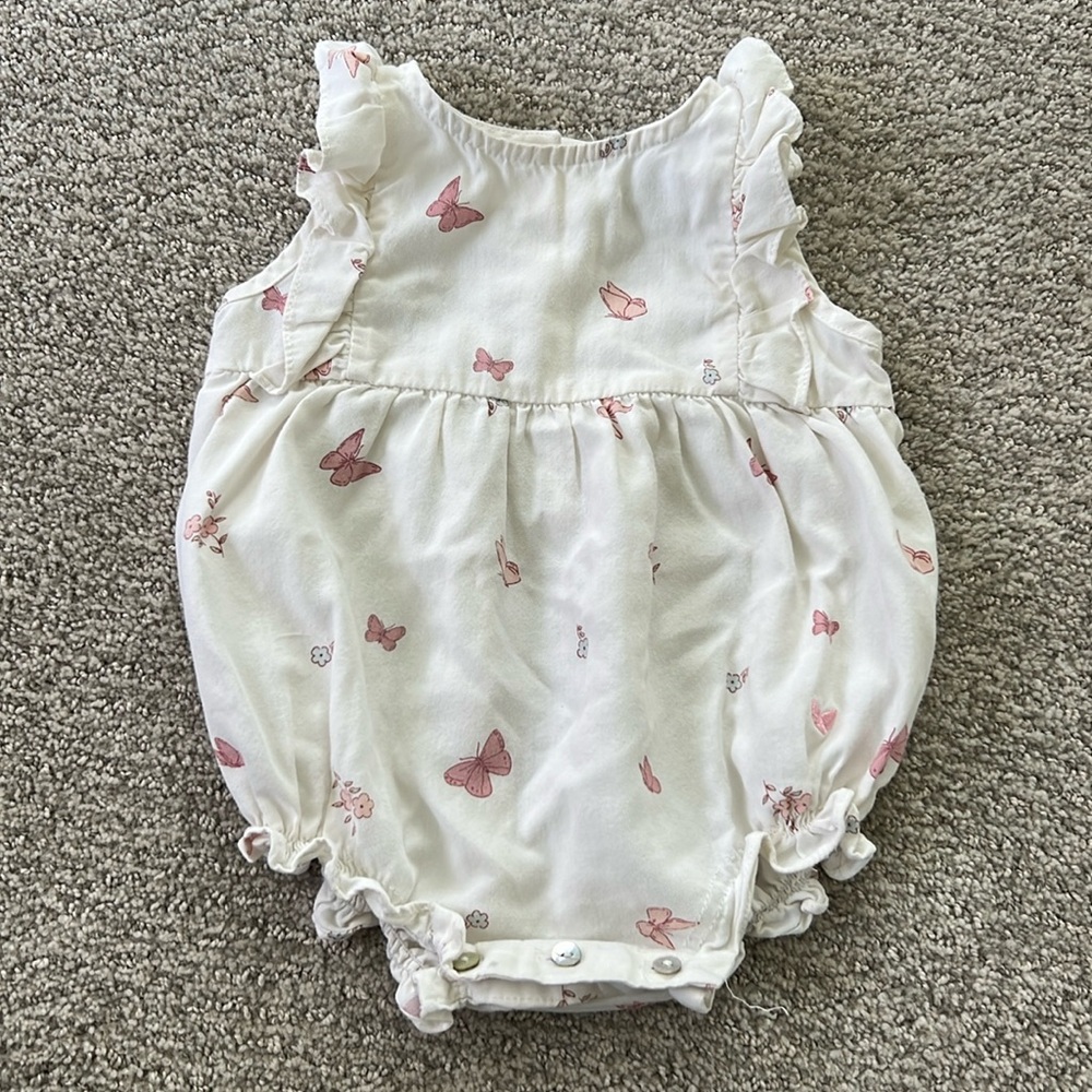 Adorable Pink Butterfly Kids One Piece